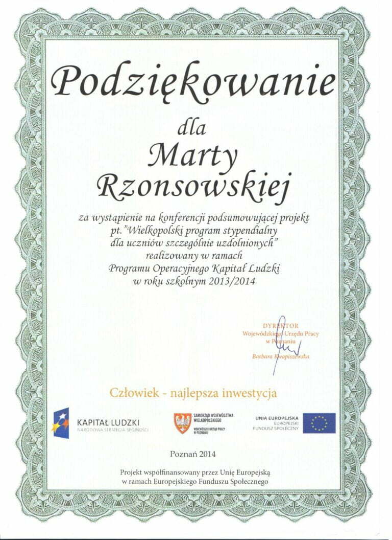 Wielkopolski program stypendialny dla uczniów szczególnie uzdolnionych