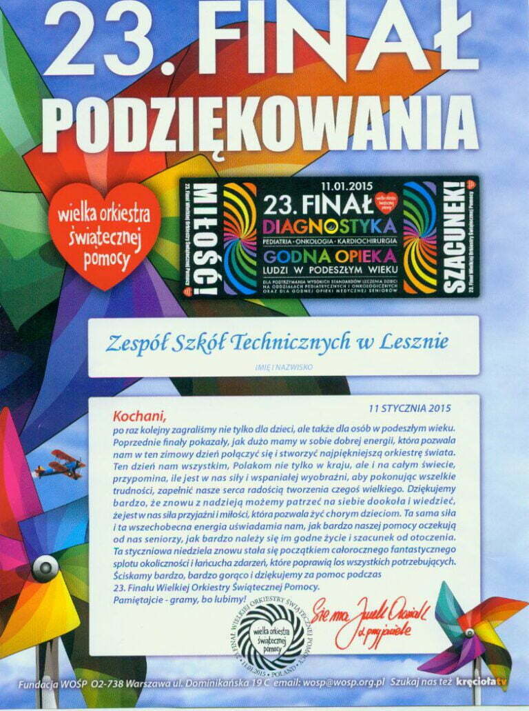 WOŚP 23 Finał – Podsumowanie