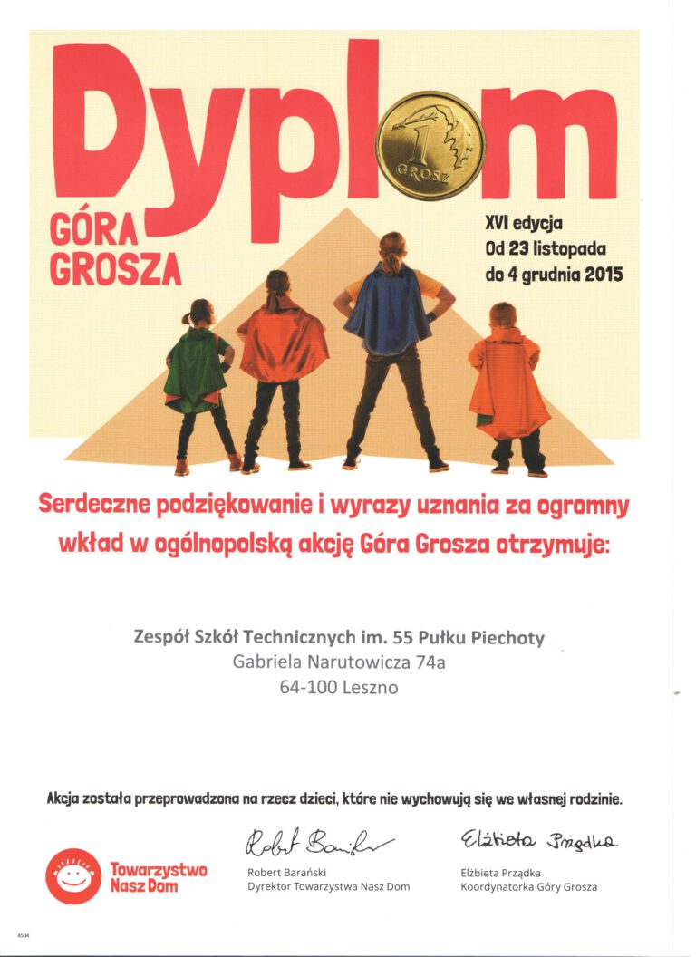 Góra Grosza – podziękowania