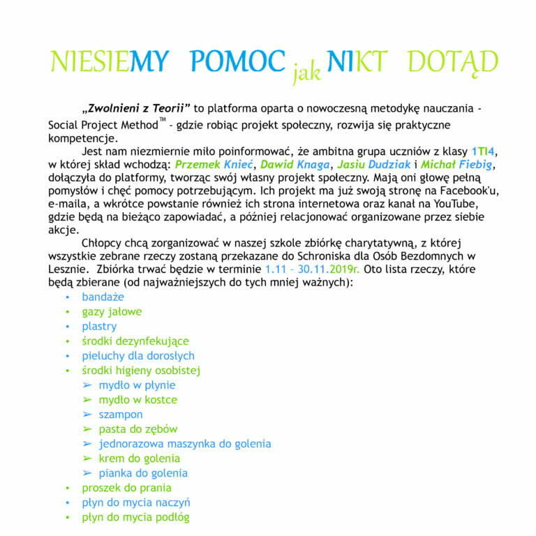 Niesiemy pomoc jak nikt dotąd
