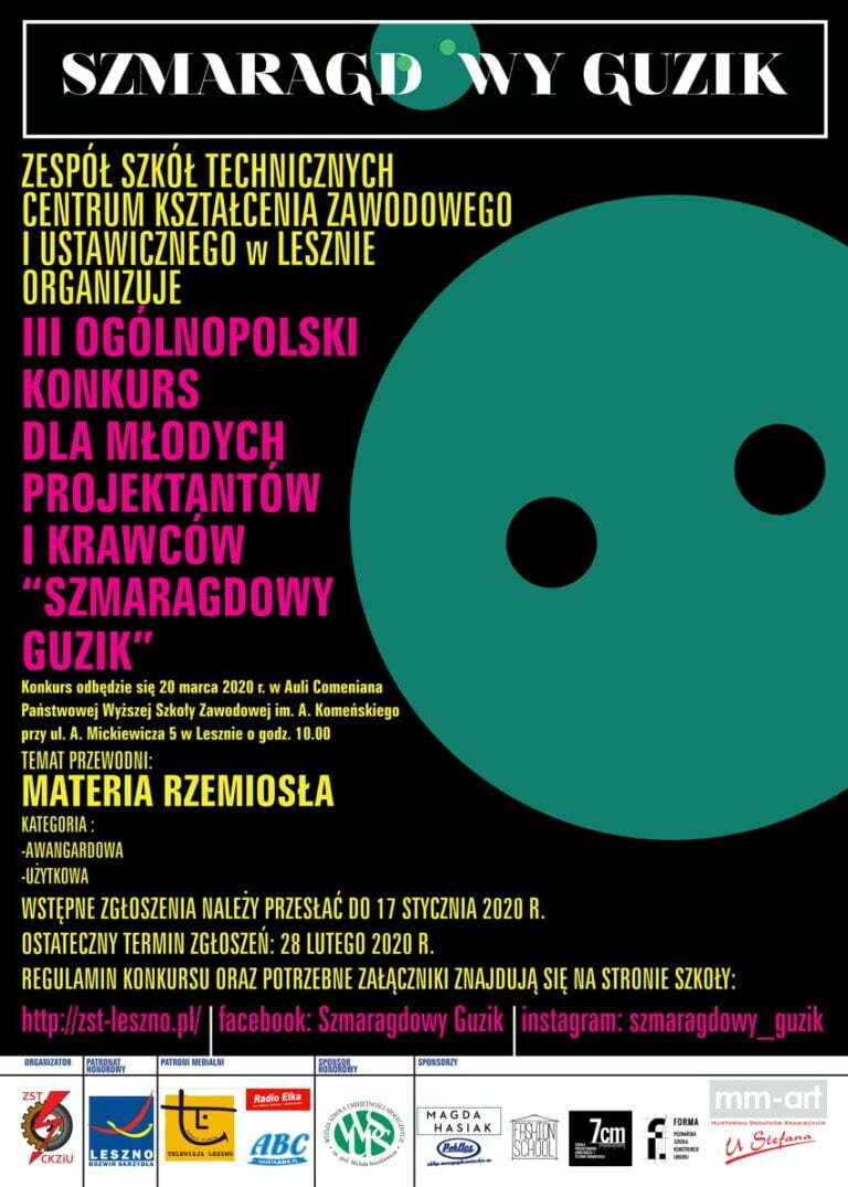 Odwołany – Szmaragdowy Guzik – III Ogólnopolski Konkurs Dla Młodych Projektantów i Krawców