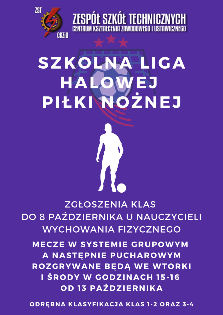 Szkolna halowa liga piłki nożnej ZST CKZiU