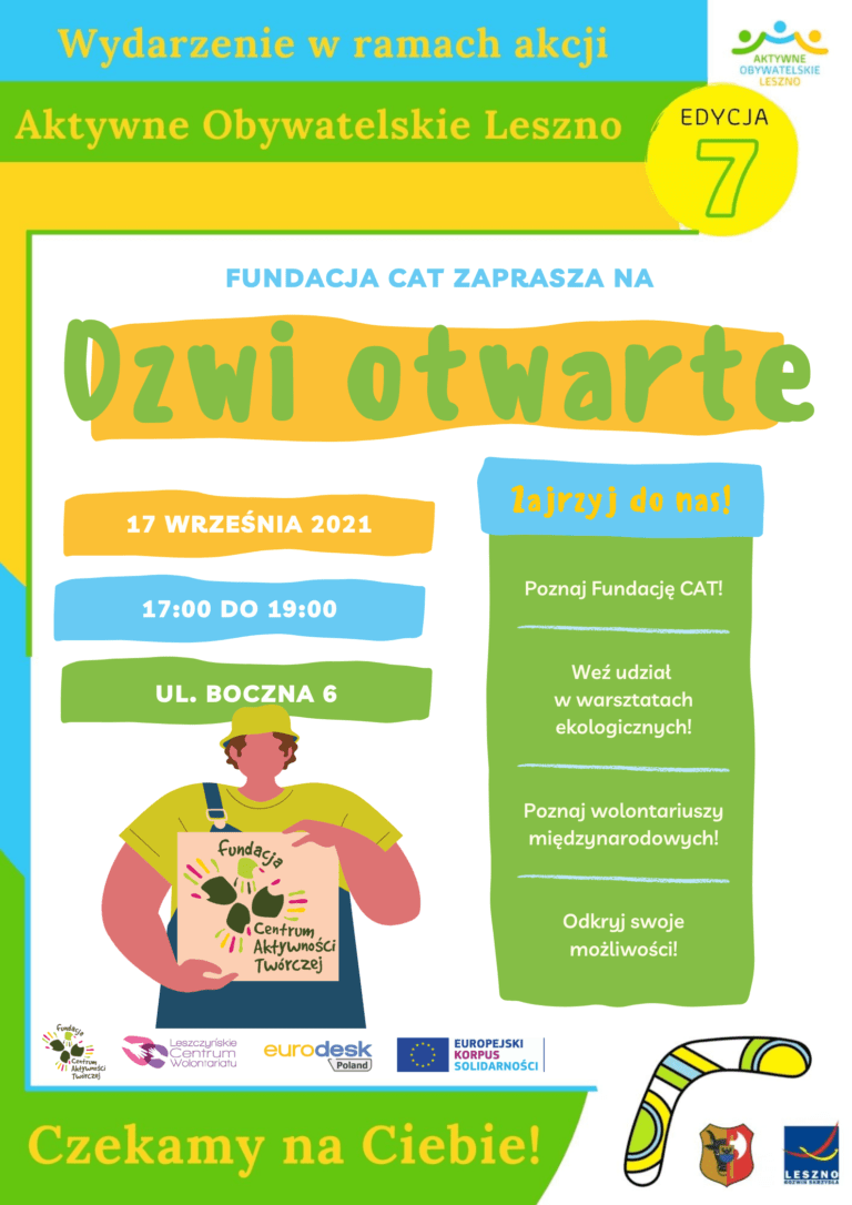 DRZWI OTWARTE – FUNDACJA CAT (to już dziś !!!!)