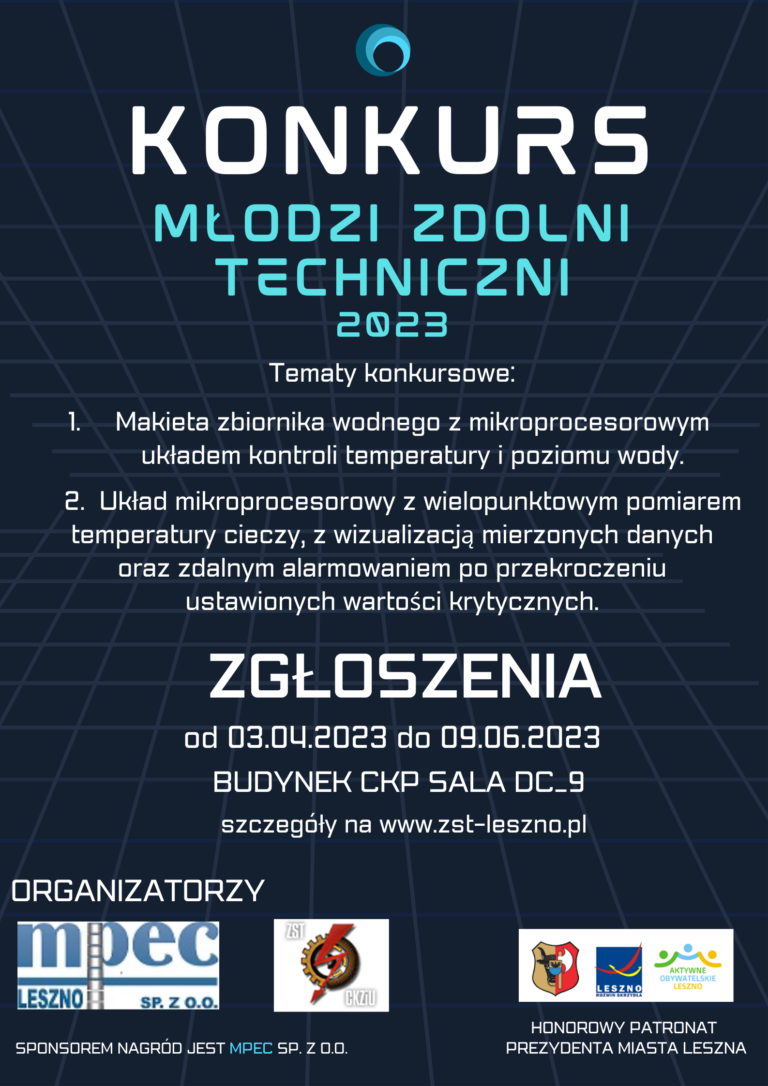 KONKURS MŁODZI ZDOLNI TECHNICZNI 2023