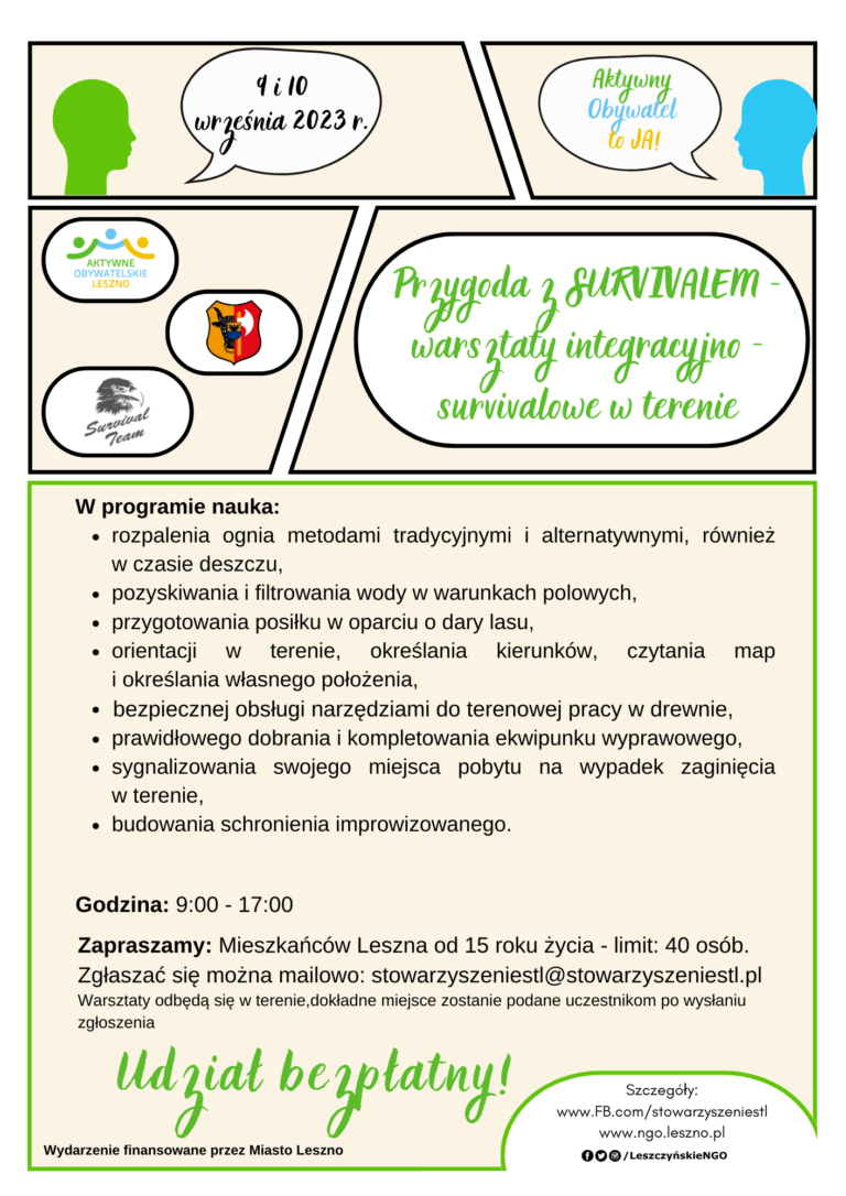 Aktywne Obywatelskie Leszno – Przygoda z Survivalem