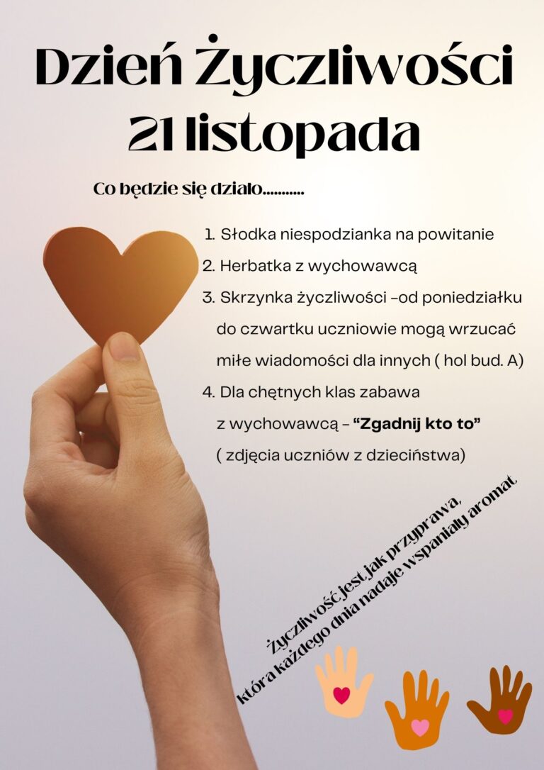 Już niedługo Dzień Życzliwości