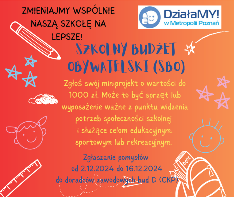 Szkolny Budżet Obywatelski w naszej szkole!